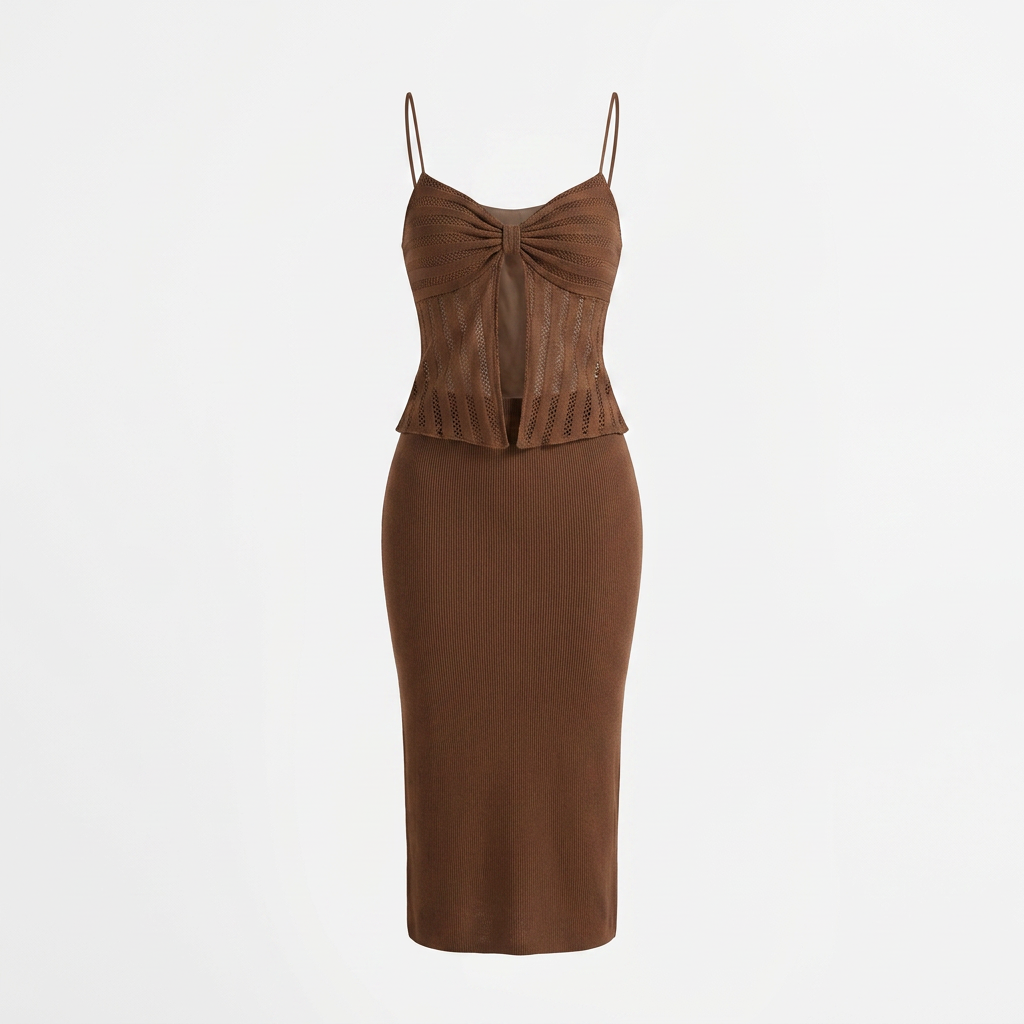 Vestido abierto enfrente