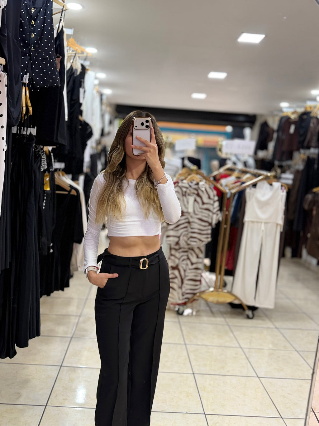 Pantalón vestir fajo