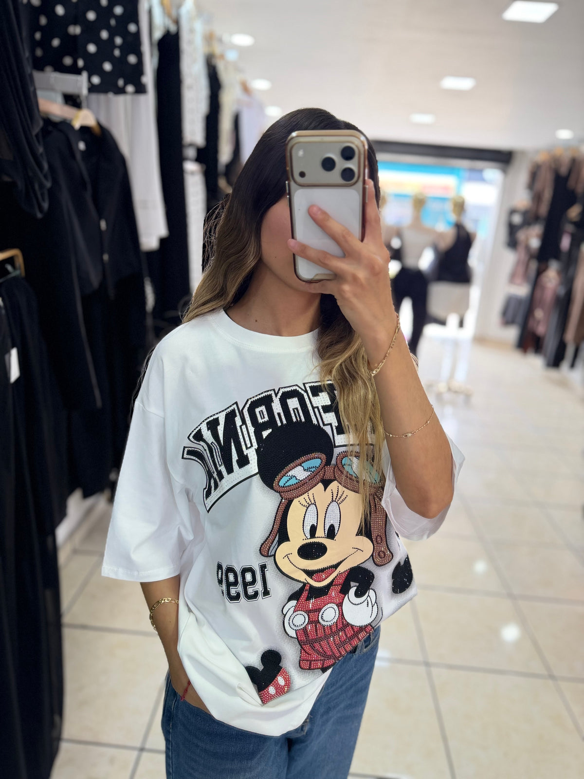 Camisa Overcize minnie