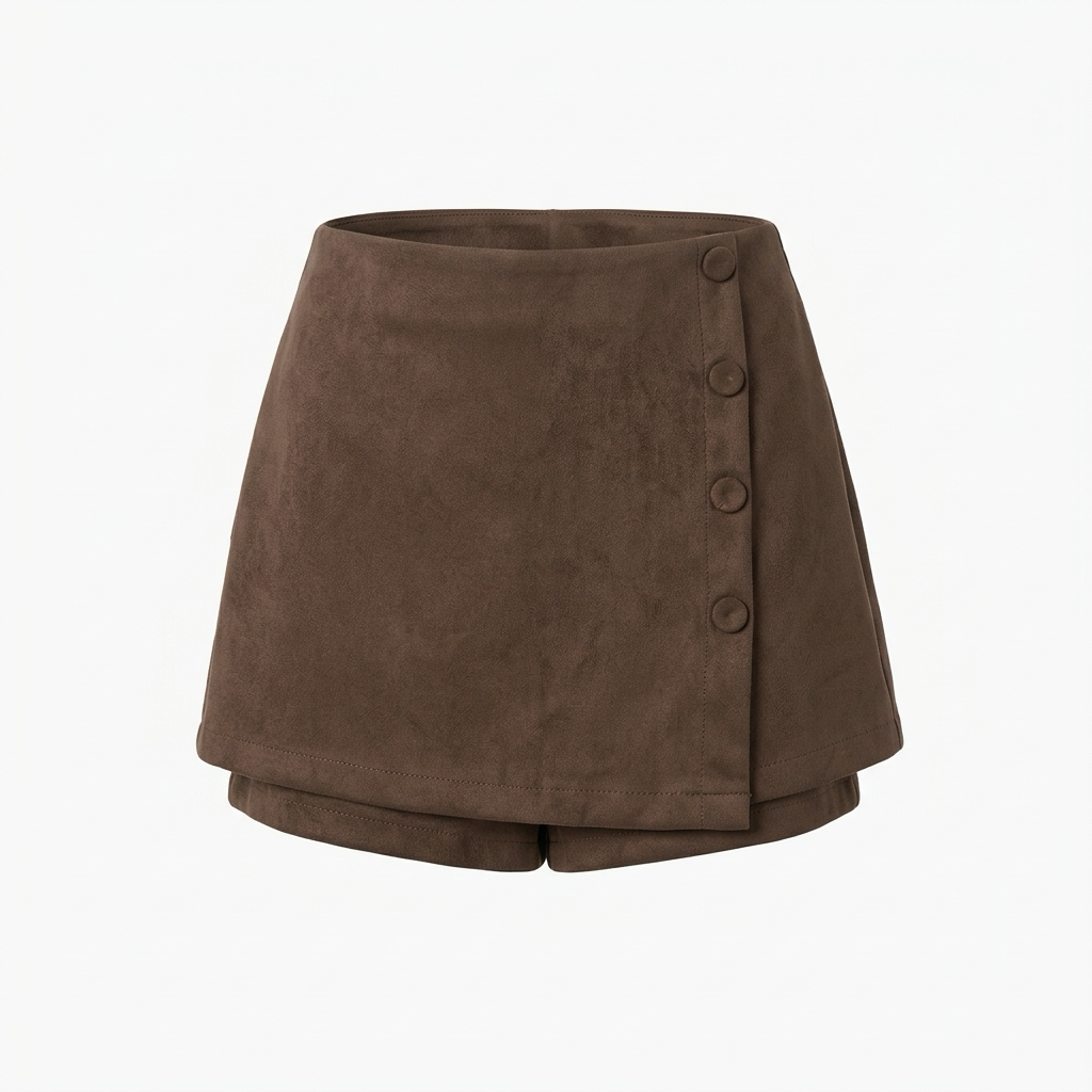 Short falda botones