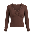 Blusa básica con encaje