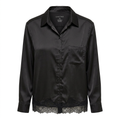 Camisa satín con encaje