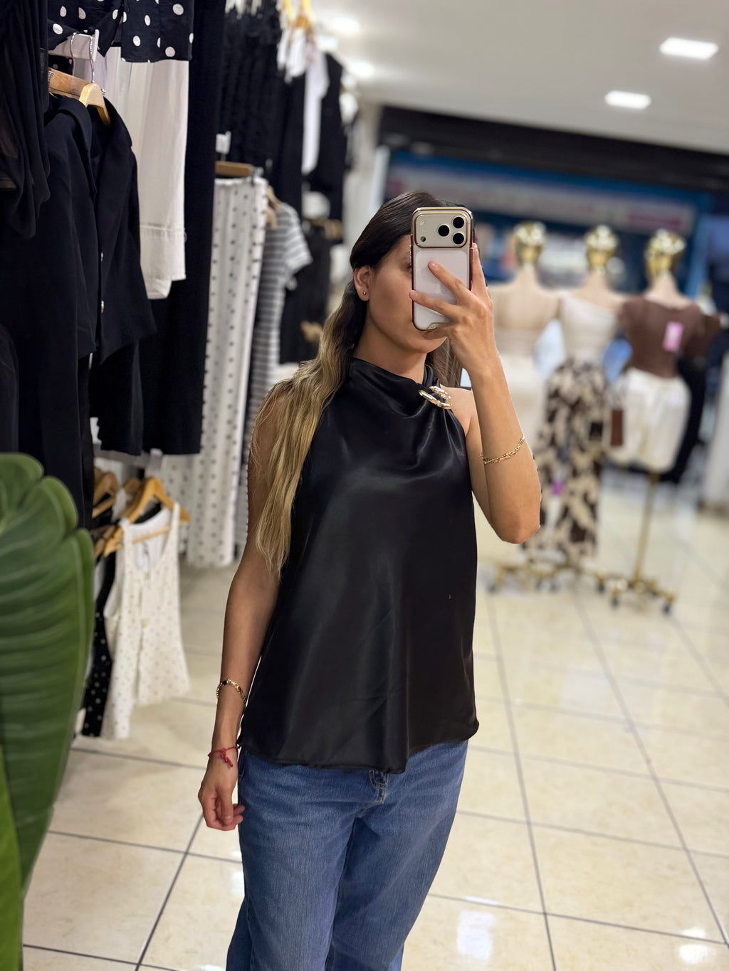 Blusa satín