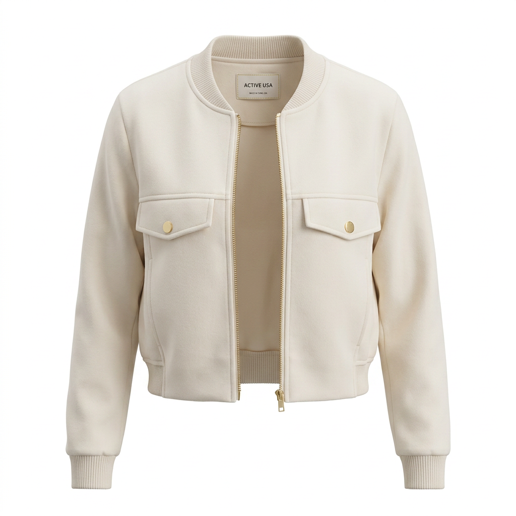 Chamarra bomber gamuza