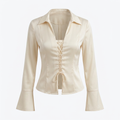 Blusa satin con cintas
