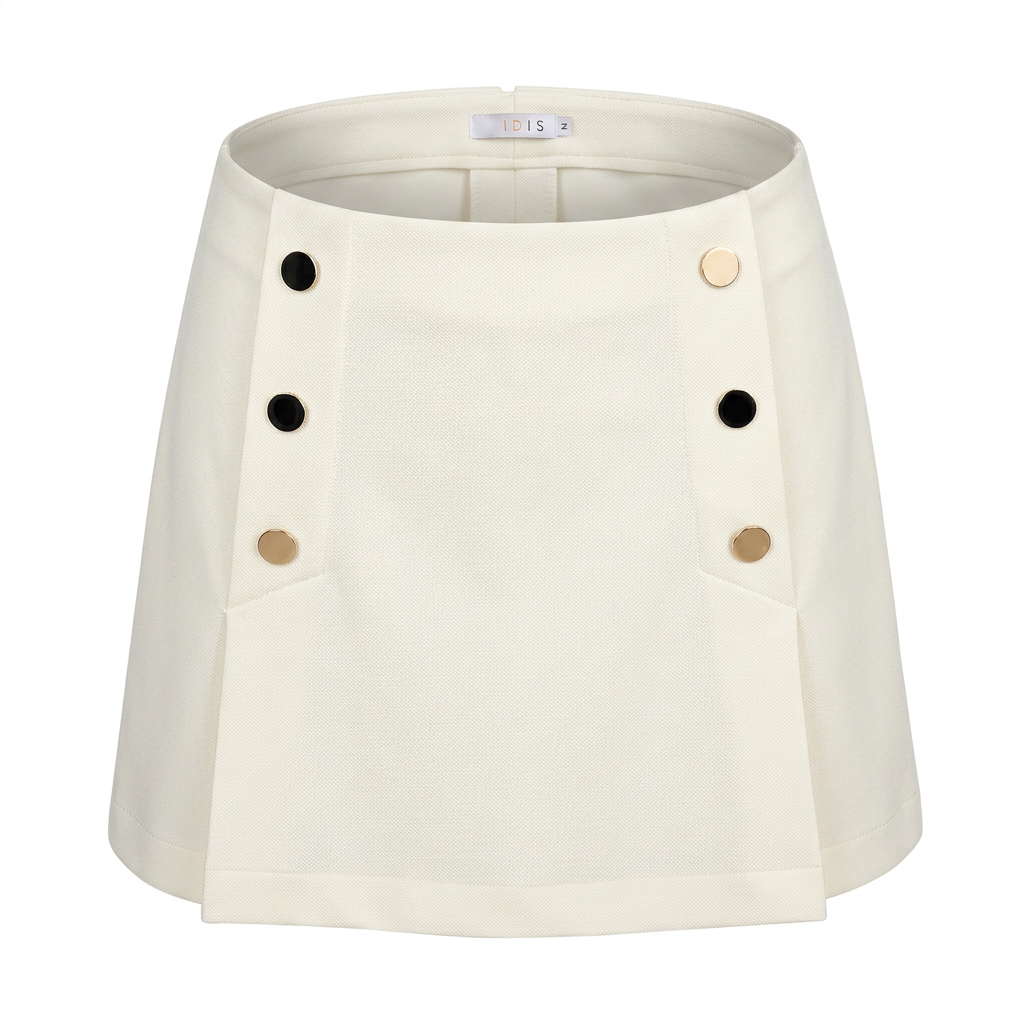 Short falda botones