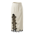 Falda satin encaje